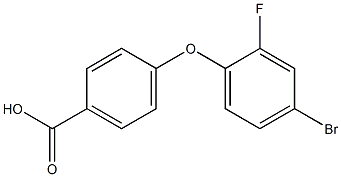 4-(4-bromo-2-fluorophenoxy)benzoic acid 化学構造式