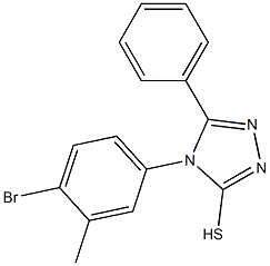 4-(4-bromo-3-methylphenyl)-5-phenyl-4H-1,2,4-triazole-3-thiol Struktur