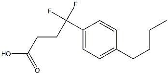 4-(4-butylphenyl)-4,4-difluorobutanoic acid Struktur
