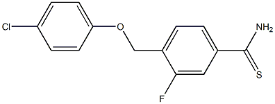 4-(4-chlorophenoxymethyl)-3-fluorobenzene-1-carbothioamide Structure