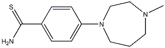 4-(4-methyl-1,4-diazepan-1-yl)benzene-1-carbothioamide Struktur