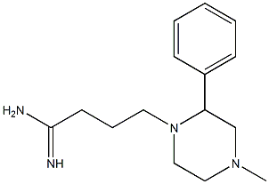 4-(4-methyl-2-phenylpiperazin-1-yl)butanimidamide 化学構造式