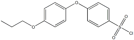 4-(4-propoxyphenoxy)benzene-1-sulfonyl chloride 化学構造式