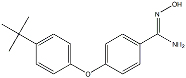 4-(4-tert-butylphenoxy)-N'-hydroxybenzene-1-carboximidamide Struktur