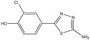 4-(5-amino-1,3,4-thiadiazol-2-yl)-2-chlorophenol Struktur