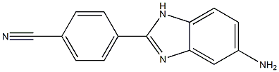 4-(5-amino-1H-benzimidazol-2-yl)benzonitrile,,结构式