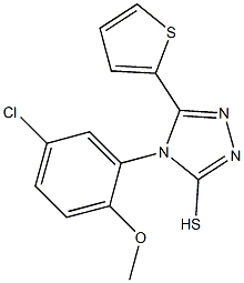 4-(5-chloro-2-methoxyphenyl)-5-(thiophen-2-yl)-4H-1,2,4-triazole-3-thiol Structure