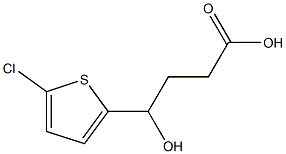 4-(5-chlorothiophen-2-yl)-4-hydroxybutanoic acid 化学構造式