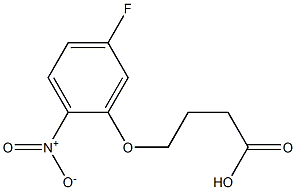 4-(5-fluoro-2-nitrophenoxy)butanoic acid 化学構造式