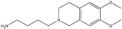 4-(6,7-dimethoxy-1,2,3,4-tetrahydroisoquinolin-2-yl)butan-1-amine,,结构式