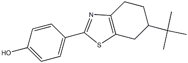 4-(6-tert-butyl-4,5,6,7-tetrahydro-1,3-benzothiazol-2-yl)phenol,,结构式