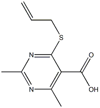 4-(allylthio)-2,6-dimethylpyrimidine-5-carboxylic acid Struktur