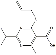 4-(allylthio)-2-isopropyl-6-methylpyrimidine-5-carboxylic acid 结构式