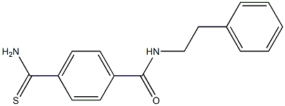 4-(aminocarbonothioyl)-N-(2-phenylethyl)benzamide Structure