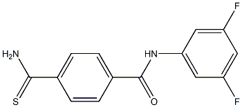 4-(aminocarbonothioyl)-N-(3,5-difluorophenyl)benzamide Struktur