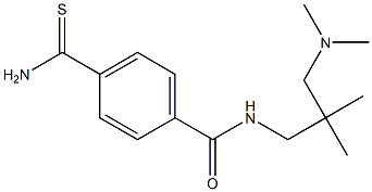 4-(aminocarbonothioyl)-N-[3-(dimethylamino)-2,2-dimethylpropyl]benzamide Struktur