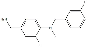  4-(aminomethyl)-2-fluoro-N-[(3-fluorophenyl)methyl]-N-methylaniline