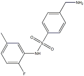 4-(aminomethyl)-N-(2-fluoro-5-methylphenyl)benzene-1-sulfonamide 结构式