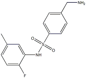 4-(aminomethyl)-N-(2-fluoro-5-methylphenyl)benzene-1-sulfonamide 化学構造式