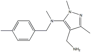 4-(aminomethyl)-N,1,3-trimethyl-N-[(4-methylphenyl)methyl]-1H-pyrazol-5-amine 结构式