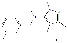 4-(aminomethyl)-N-[(3-fluorophenyl)methyl]-N,1,3-trimethyl-1H-pyrazol-5-amine Structure
