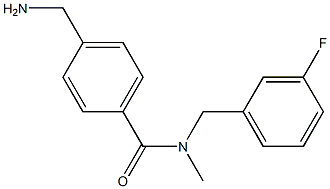 4-(aminomethyl)-N-[(3-fluorophenyl)methyl]-N-methylbenzamide Structure