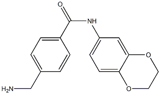 4-(aminomethyl)-N-2,3-dihydro-1,4-benzodioxin-6-ylbenzamide 化学構造式