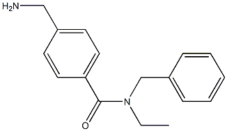 4-(aminomethyl)-N-benzyl-N-ethylbenzamide 化学構造式