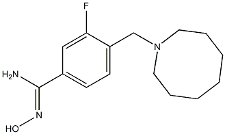 4-(azocan-1-ylmethyl)-3-fluoro-N'-hydroxybenzene-1-carboximidamide,,结构式