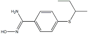4-(butan-2-ylsulfanyl)-N'-hydroxybenzene-1-carboximidamide Structure