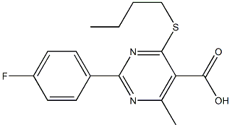 4-(butylthio)-2-(4-fluorophenyl)-6-methylpyrimidine-5-carboxylic acid