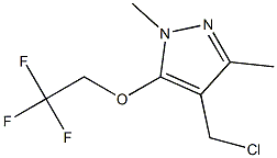 4-(chloromethyl)-1,3-dimethyl-5-(2,2,2-trifluoroethoxy)-1H-pyrazole 化学構造式