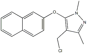 4-(chloromethyl)-1,3-dimethyl-5-(naphthalen-2-yloxy)-1H-pyrazole 结构式