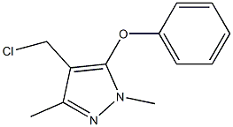 4-(chloromethyl)-1,3-dimethyl-5-phenoxy-1H-pyrazole,,结构式