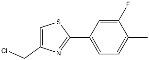 4-(chloromethyl)-2-(3-fluoro-4-methylphenyl)-1,3-thiazole 化学構造式