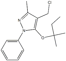 4-(chloromethyl)-3-methyl-5-[(2-methylbutan-2-yl)oxy]-1-phenyl-1H-pyrazole Struktur