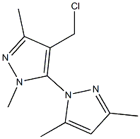 4-(chloromethyl)-5-(3,5-dimethyl-1H-pyrazol-1-yl)-1,3-dimethyl-1H-pyrazole Structure