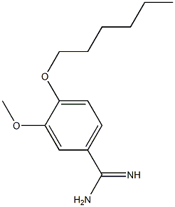 4-(hexyloxy)-3-methoxybenzene-1-carboximidamide Struktur