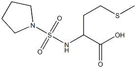 4-(methylsulfanyl)-2-[(pyrrolidine-1-sulfonyl)amino]butanoic acid Structure