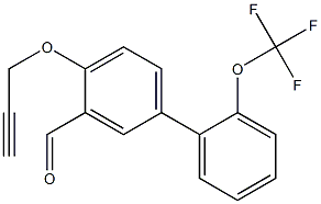 4-(prop-2-ynyloxy)-2'-(trifluoromethoxy)-1,1'-biphenyl-3-carbaldehyde Structure