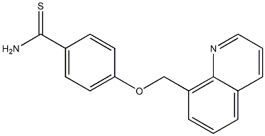 4-(quinolin-8-ylmethoxy)benzene-1-carbothioamide Structure