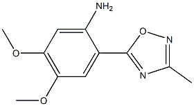 4,5-dimethoxy-2-(3-methyl-1,2,4-oxadiazol-5-yl)aniline 结构式