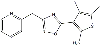 4,5-dimethyl-3-[3-(pyridin-2-ylmethyl)-1,2,4-oxadiazol-5-yl]thiophen-2-amine 化学構造式