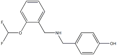 4-[({[2-(difluoromethoxy)phenyl]methyl}amino)methyl]phenol,,结构式