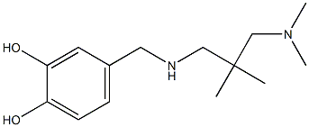 4-[({2-[(dimethylamino)methyl]-2-methylpropyl}amino)methyl]benzene-1,2-diol Struktur