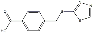 4-[(1,3,4-thiadiazol-2-ylthio)methyl]benzoic acid Struktur