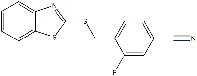 4-[(1,3-benzothiazol-2-ylsulfanyl)methyl]-3-fluorobenzonitrile Struktur