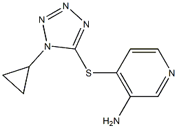 4-[(1-cyclopropyl-1H-1,2,3,4-tetrazol-5-yl)sulfanyl]pyridin-3-amine Struktur