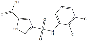 4-[(2,3-dichlorophenyl)sulfamoyl]-1H-pyrrole-2-carboxylic acid,,结构式