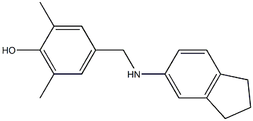 4-[(2,3-dihydro-1H-inden-5-ylamino)methyl]-2,6-dimethylphenol,,结构式